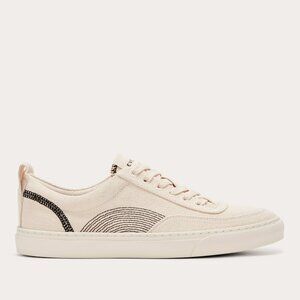NWT Everlane Women's Tread-Bare Sneaker in Natural Canvas/Black, Size W7M5